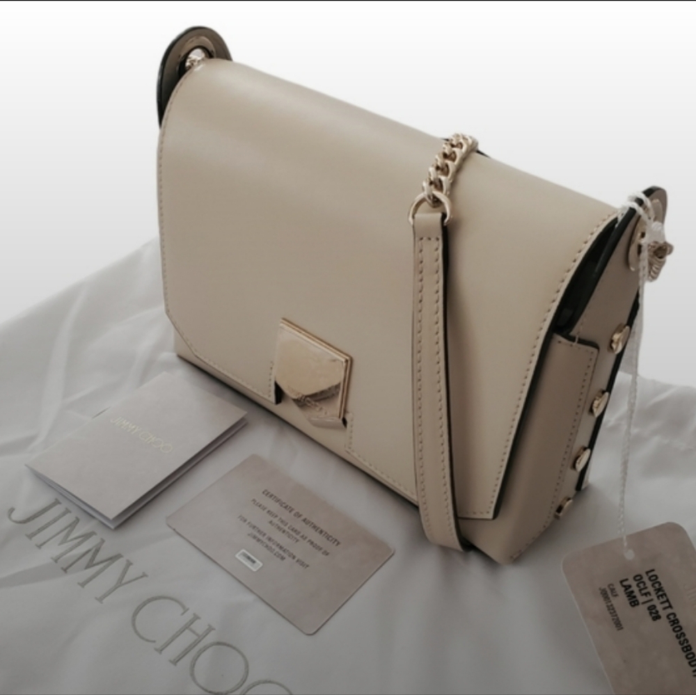 Jimmy Choo Tan Lockett Handbag